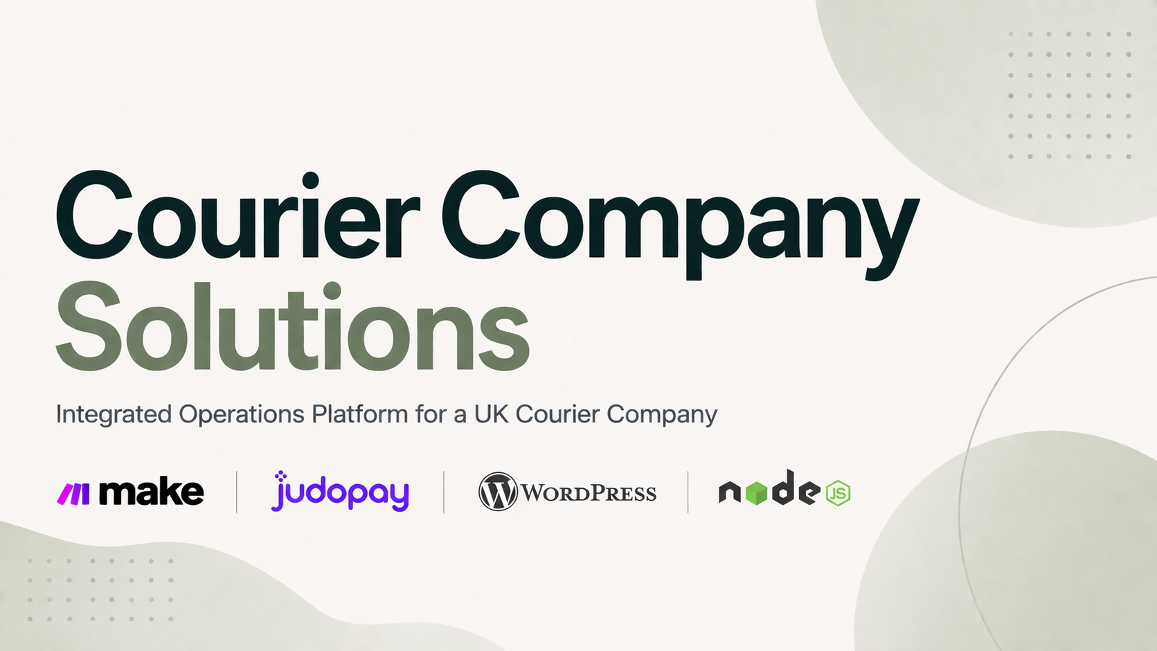 Integrated Operations Platform for a UK Courier Company